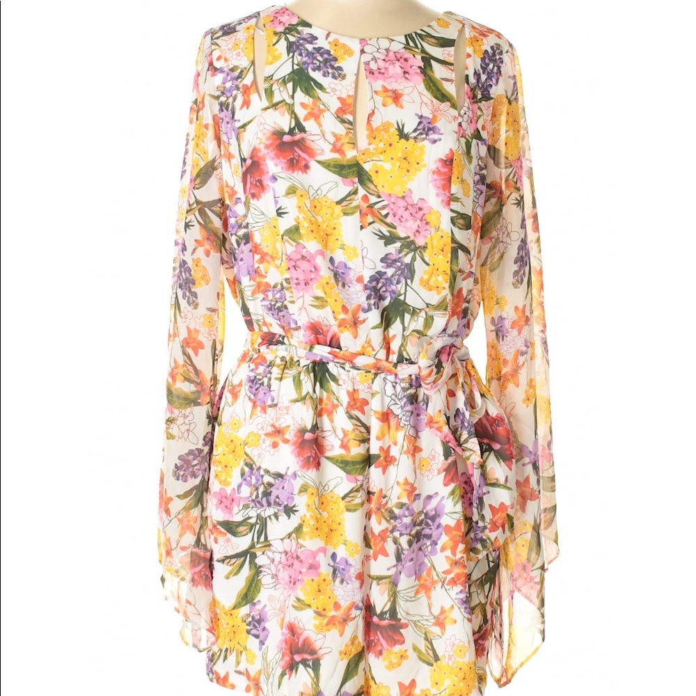Thalia Sodi Floral Print Romper Sz XL